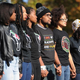 Jonathan Butler (third from right), a University of Missouri grad student who did a seven-day hunger strike, at the campus of the University of Missouri on Nov. 9, 2015, in Columbia.
Michael B. Thomas/Getty Images